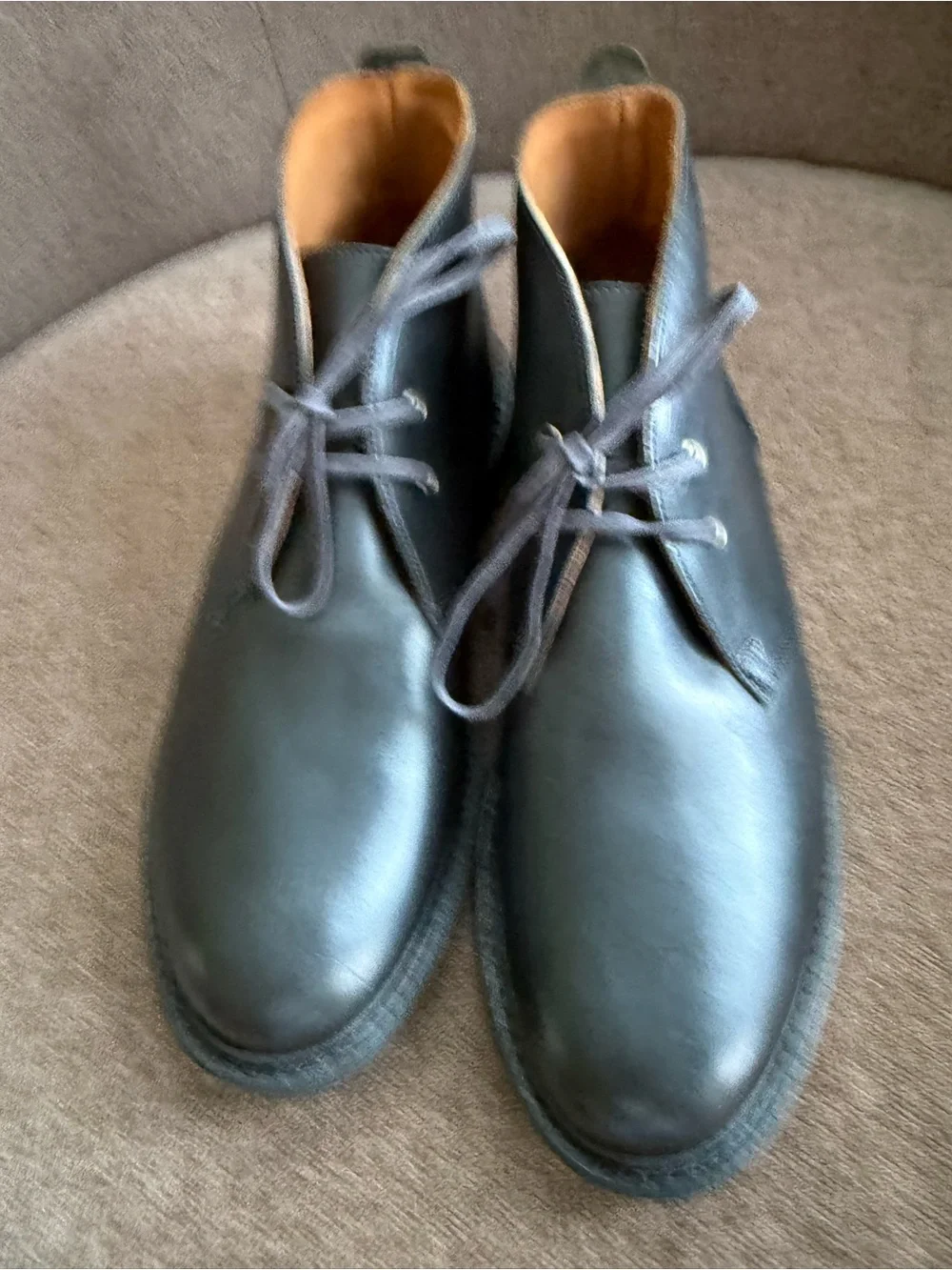 Men's Black Leather Chukka Boot - Classic Lace-Up Comfort